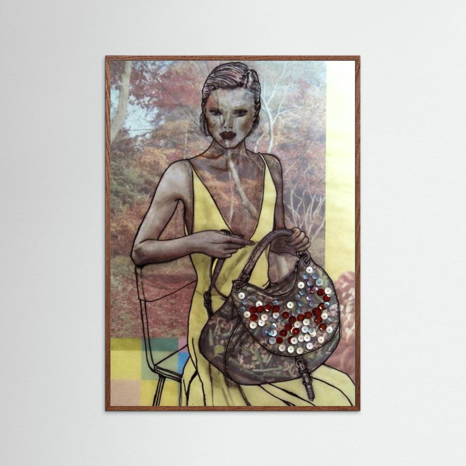 LADY WITH SEQUIN BAG - 2021 - BY AKABEBRESE