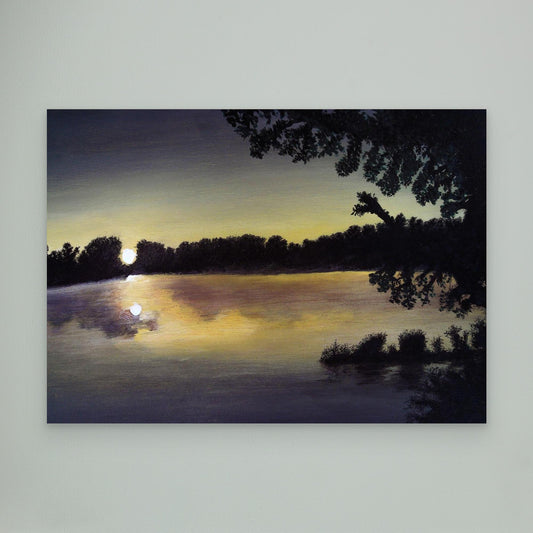 RESIZED - MOONLIGHT ACROSS THE LAKE - 2024 - by AKABEBRESE 