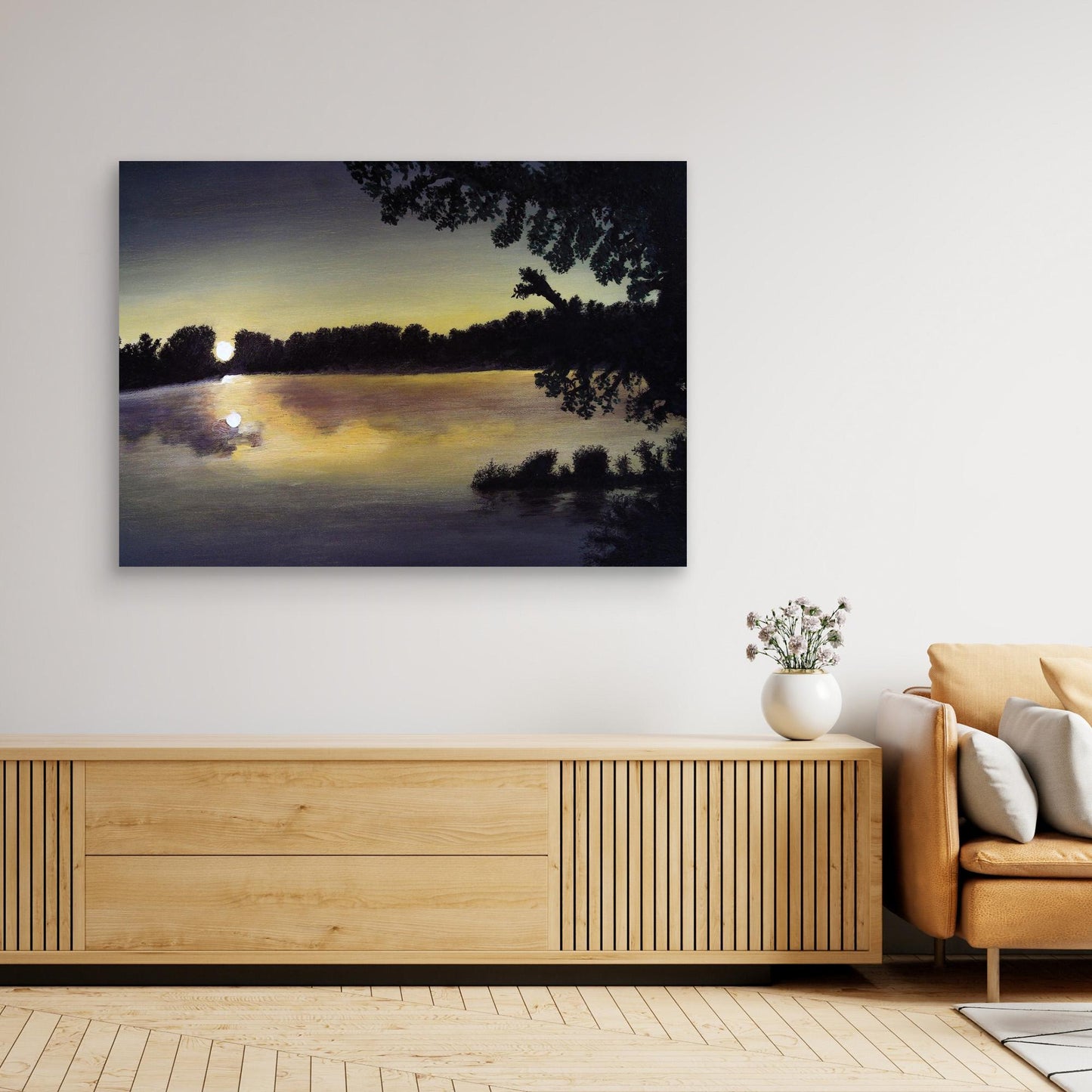 RESIZED - MOONLIGHT ACROSS THE LAKE - 2024 - by AKABEBRESE 