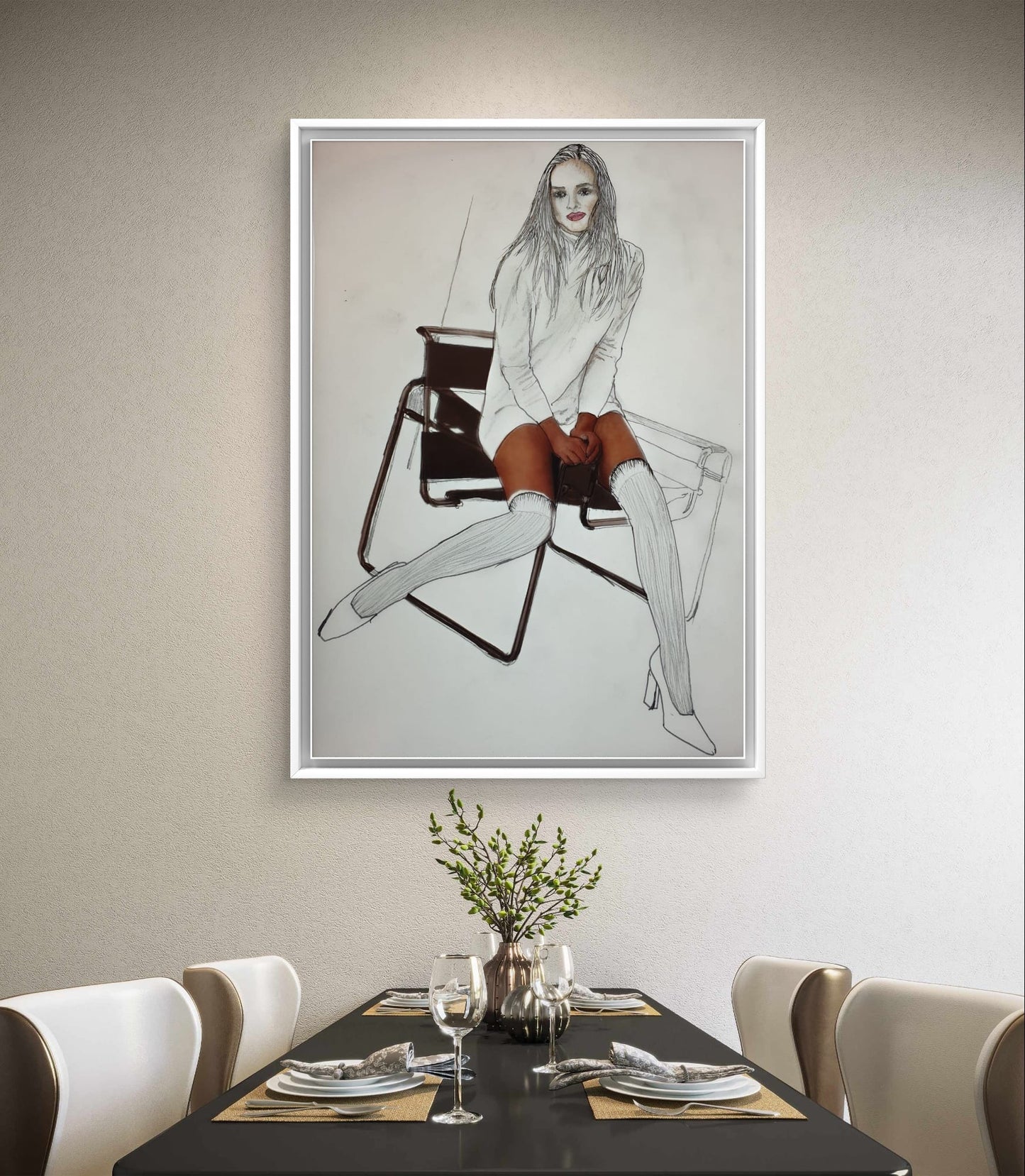 LADY WITH KNEE HIGH SOCKS  - BY AKABEBRESE