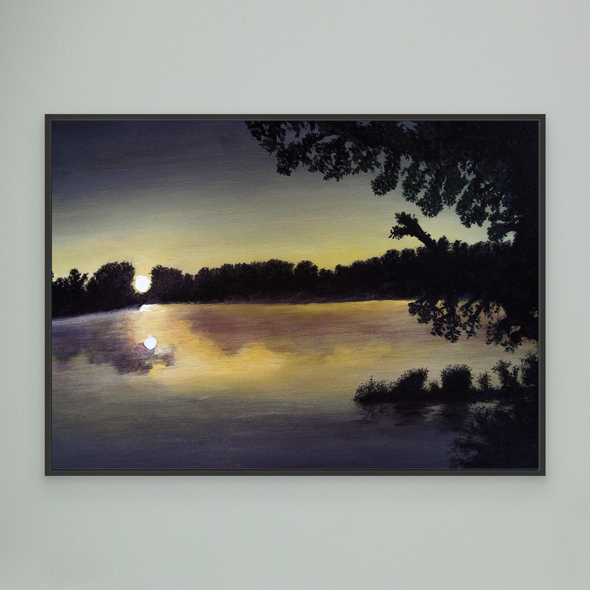 RESIZED - MOONLIGHT ACROSS THE LAKE - 2024 - by AKABEBRESE 