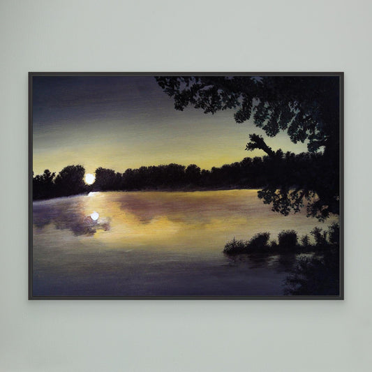 RESIZED - MOONLIGHT ACROSS THE LAKE - 2024 - by AKABEBRESE 